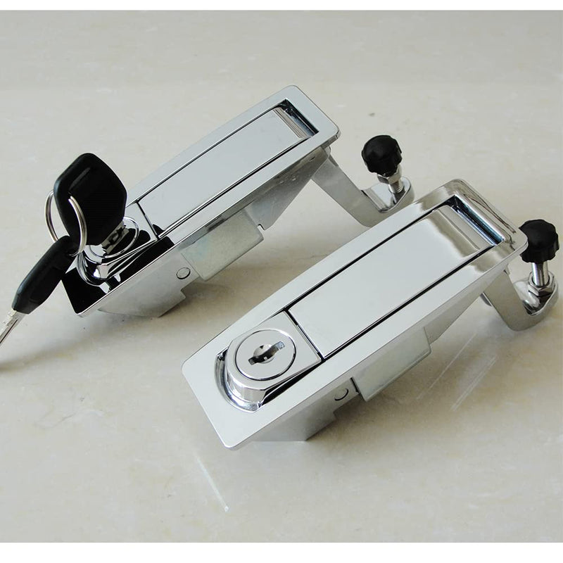 WJSKDQ 2PCS Compression Latch Lock Trigger Latch Lock Zinc Alloy Adjustable Lever Hand Operated Compression Latch Flush Silvers Silver 2 Pack