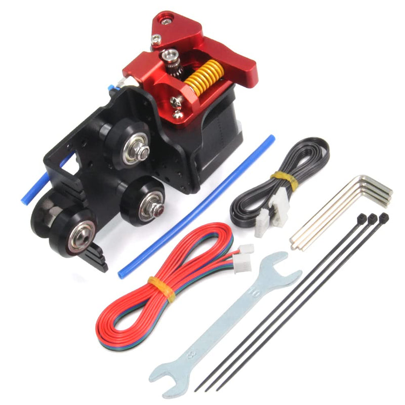 Ender 3 Direct Drive Upgrade Kit Aluminum Plate with Dual Gear Extruder Kit with Motor Easy Print TPU Flexible Filament for Ender3/3 V2/3 Pro/CR10 (Aluminum Plate+Dual Extruder+Motor Kit) Aluminum Plate+Dual Extruder+Motor Kit