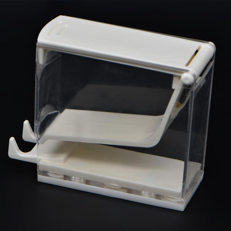 1 Pack Dental Cotton Roll Dispenser,Press Type Cotton Roll Holder Organizer (White) White
