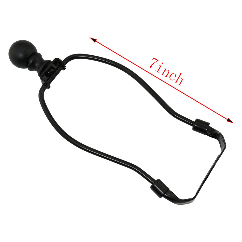 7 Inch Lamp Harp Holder with 1-1/2 Inch Lamp Finial Oil Rubbed Black Steel Ball Knob Lamp Shade Finial for Table and Floor Lamps, Black 7 Inch