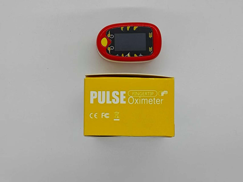 Pediatric Oximeter – Fingertip Pulse Oximeter for Kids, SpO2 Oxygen Monitor for Children, Cute Compact and Accurate, USB-C Rechargeable Mini Portable Design with TFT Display for Home and Travel-Red