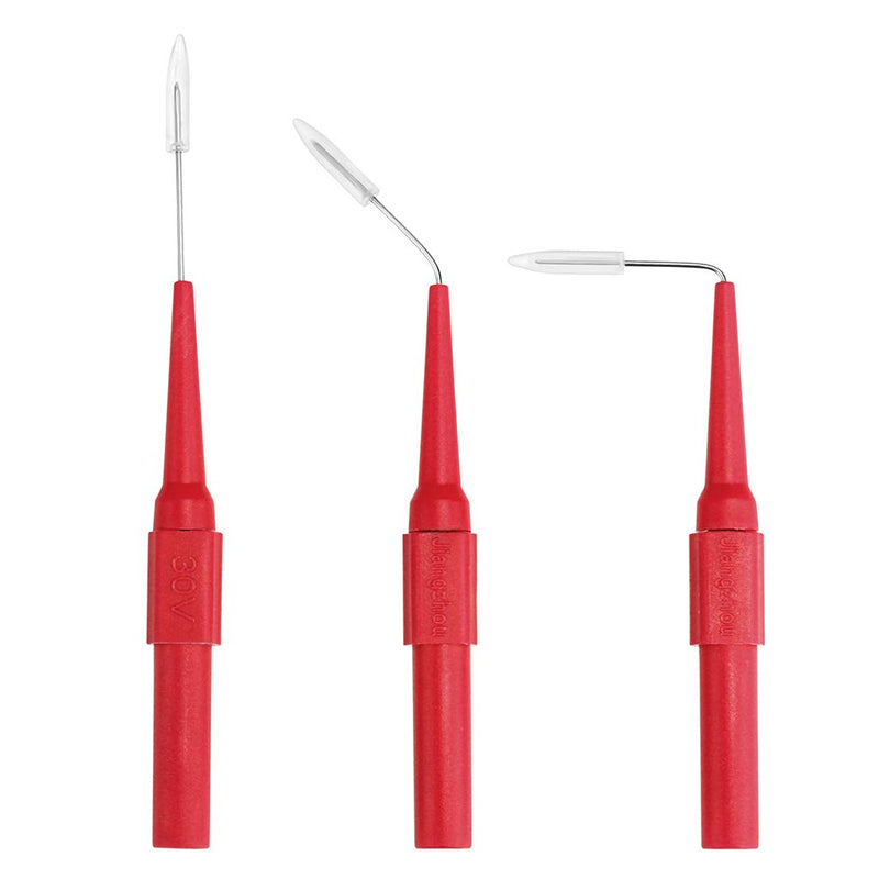 Sumnacon 20Pcs Back Probe Test Kits - 4MM Banana Plug to Alligator Clip Test Leads with 3 Angles 15Pcs Back Probe Pins for Vehicle Automotive Car Circuit Electrical Diagnostic Testing