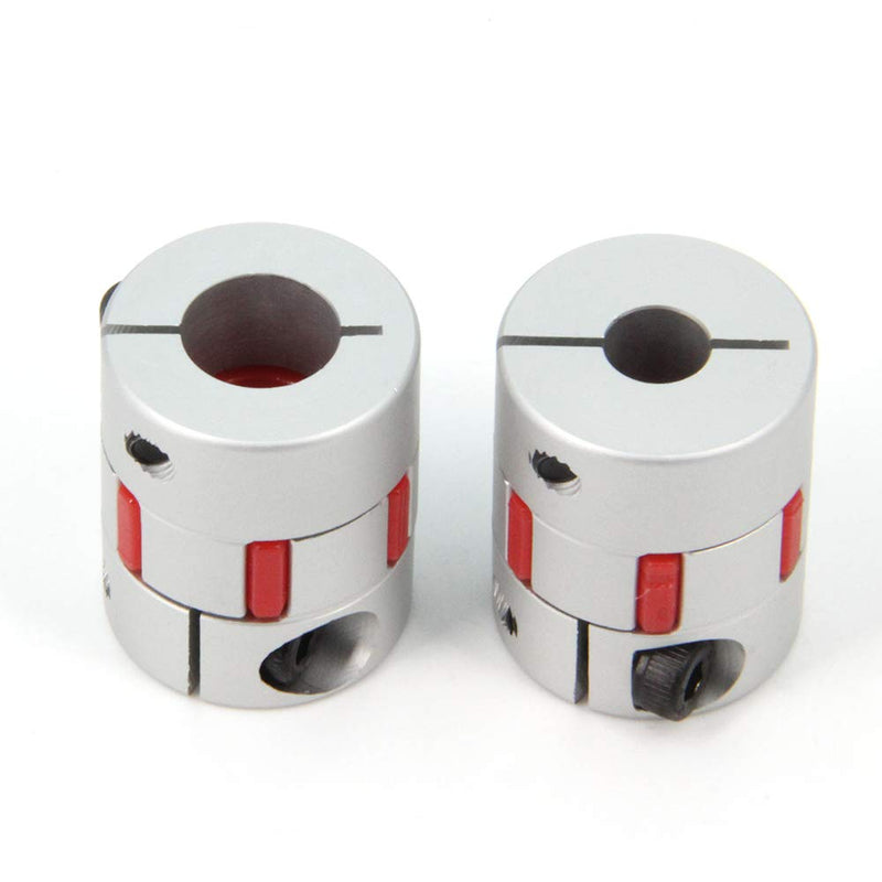 Zeberoxyz 2PCS 8mm to 12mm Aluminium Plum Flexible Shaft Coupling Diameter25mm Length30mm 8x12mm Motor Connector Flexible Coupler for 3D Printer CNC Machine and Servo Stepped Motor（8x12mm） D25 L30