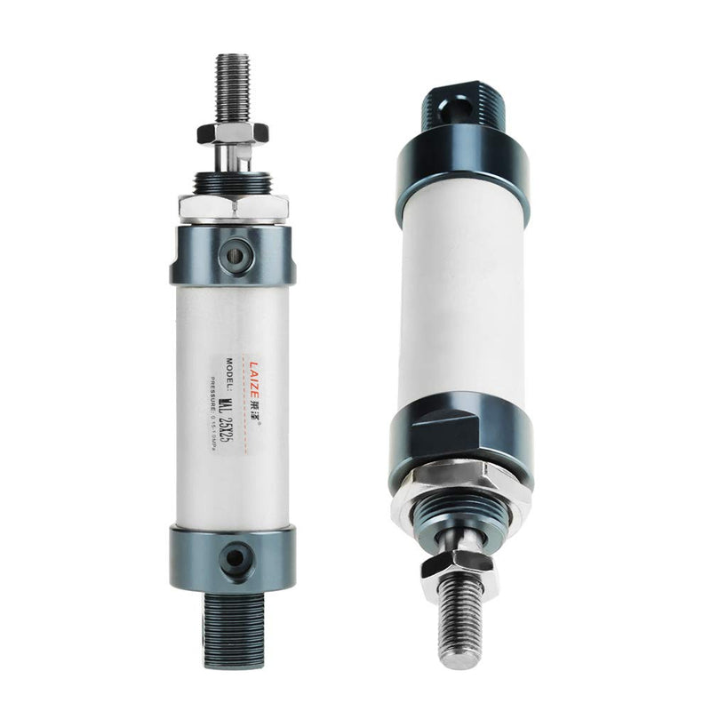 Hilitand Mini Pneumatic Air Cylinder 25mm Bore 25mm Stroke Single Rod Double Acting Cylinder