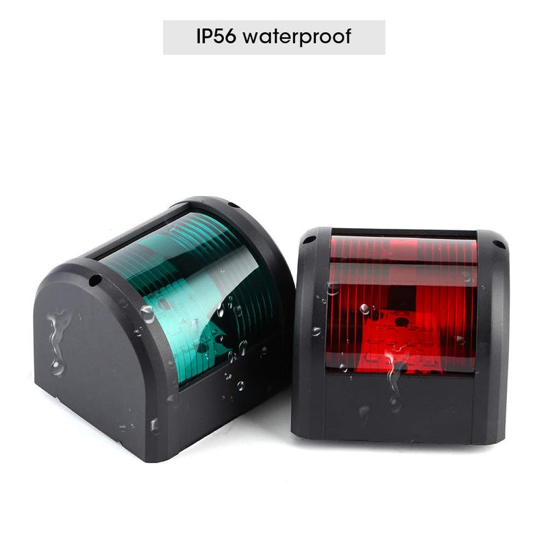 LED Boat Navigation Lights,5W IP65 Waterproof Red&Green Sidelights Marine Sailing Signal Lights Navigation lamp for Bow Side,Port,Starboard,Pontoons,Chandlery Boat,Yacht,Skeeter,DC 12V