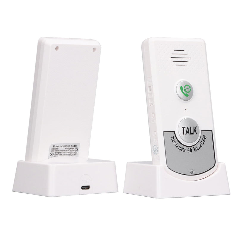 2 Way Voice Intercom 1000M Long Range Intercomunicador Home Security Doorbell System Indoor Outdoor System, Fit for Home Hospital Office (White)