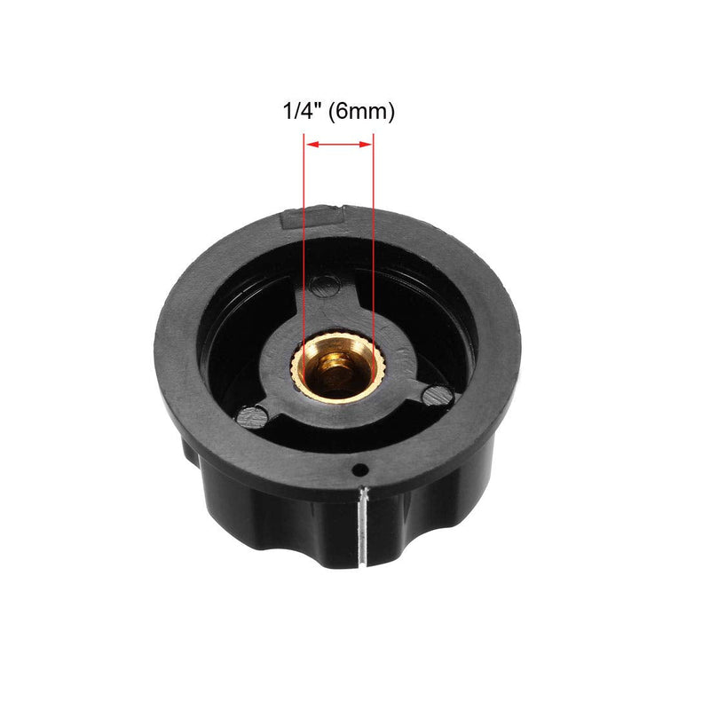 uxcell 5Pcs Speaker Control Knob Power Amplifier Knob 33mm Dia. Rotary Knobs for 6mm Dia. Shaft Potentiometer