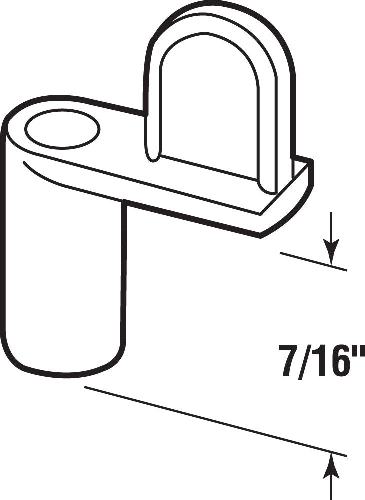 Prime-Line L 5788 7/16 In. Window Clips with #10 Screws, White Diecast (8 Pack) 7/16 in.