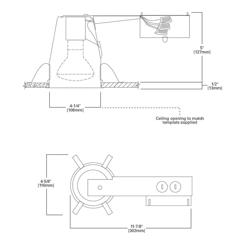 Halo H99RTAT, 4" Housing Non-IC, Air-Tite Shallow Ceiling Remodel 120V Line Voltage Each