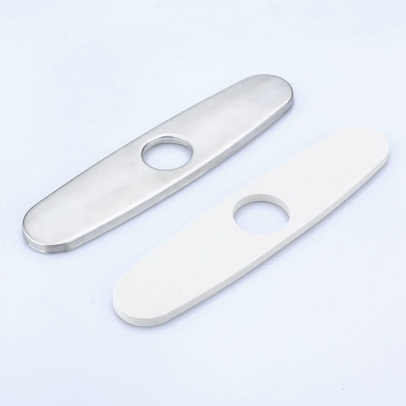 Hole Cover Deck Plate Escutcheon 10 Inch for Bathroom or Kitchen Sink Faucet Single Hole Stainless Steel Brushed Nickel Faucet Deck Plate…
