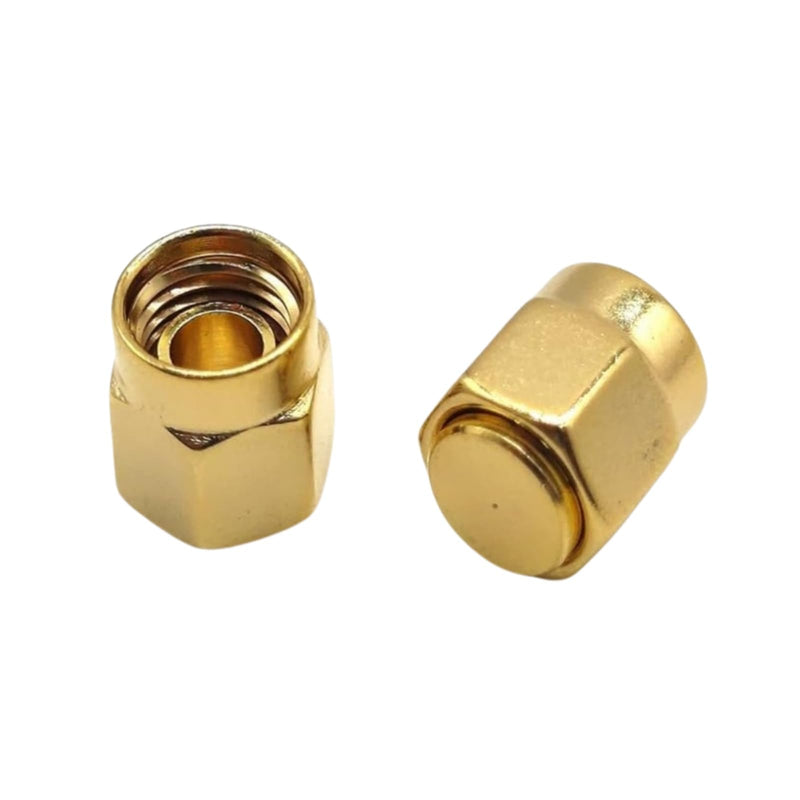5PCS SMA Plug Dust Cap, SMA Female Jack Dust Cap Gold-Plated RF Coaxial Connector Protective Cap SMA Connector Accessories 5