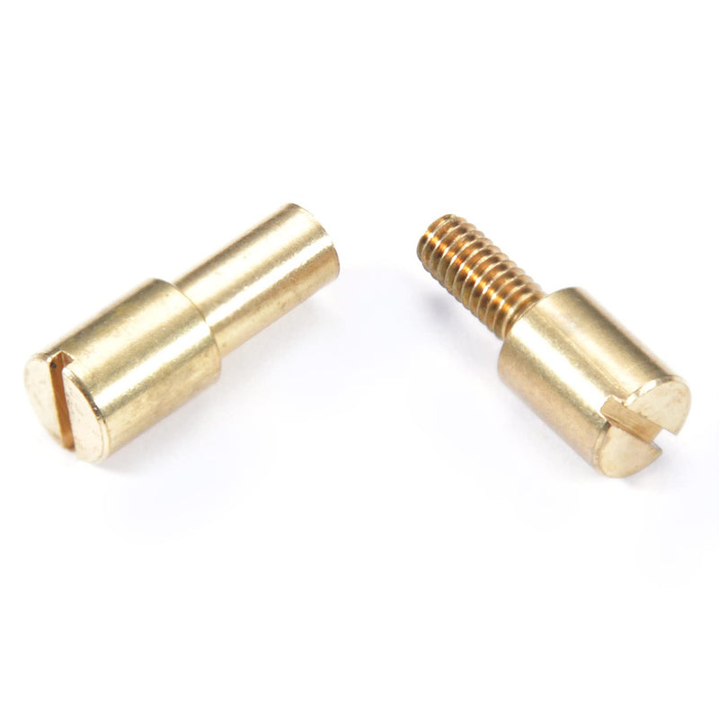 Corby Bolt Fasteners (10 Pack) with Step Drill for DIY Handles & Knife Handle Repair - USA Size (0.250 x 0.186 x 1.0 Inch) - (Brass) - for Full Tang Fixed Blades Corby Bolt (0.250 x 0.187 x 1.0 Inch) (10 Pack)(Brass) + (1)(Step Drill)