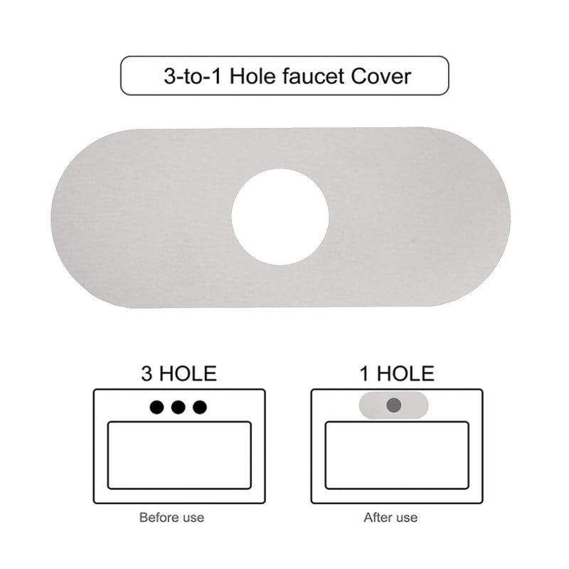 Homevacious 6" Sink Hole Cover Deck Plate for Bathroom Vanity Sink Faucet Escutcheon Brushed Nickel Stainless Steel Faucet Hole Cover Plate Round
