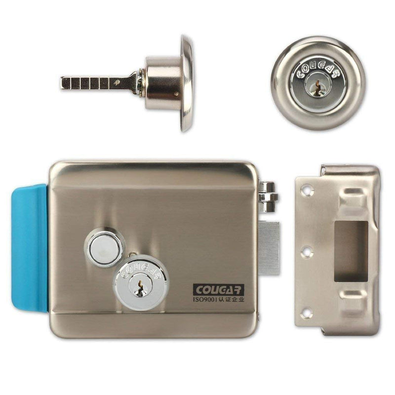 [Upgrade Version] AMOCAM Electric Electronic Door Lock 6pcs Computerized Doted Keys DC 12V Stainless Steel E-lock Support Wooden Glass Metal Door for Video Door Phone Doorbell Intercom Access Control 788