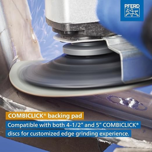 PFERD COMBICLICK Felt Disc, 5 pc. | 4-1/2 inch dia. | 48705 - for pre-polishing and high-gloss polishing with an angle grinder, works with polishing paste bars