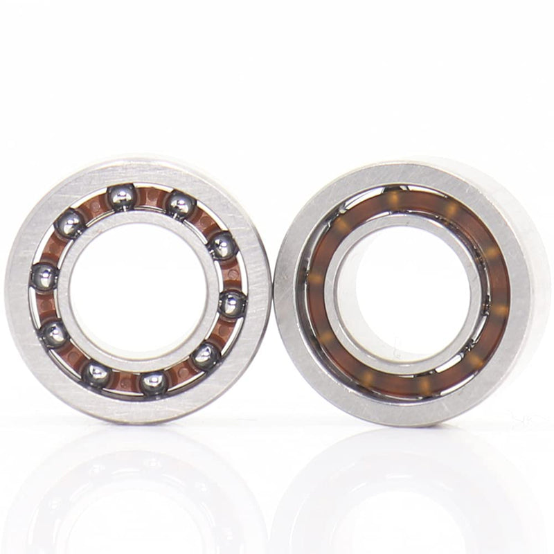 R188 Open Deep Groove Ball Bearing, 1/4"mmx1/2"mmx3/16"mm Fidget Spinner Bearing with Nylon Caged (10 PCS)