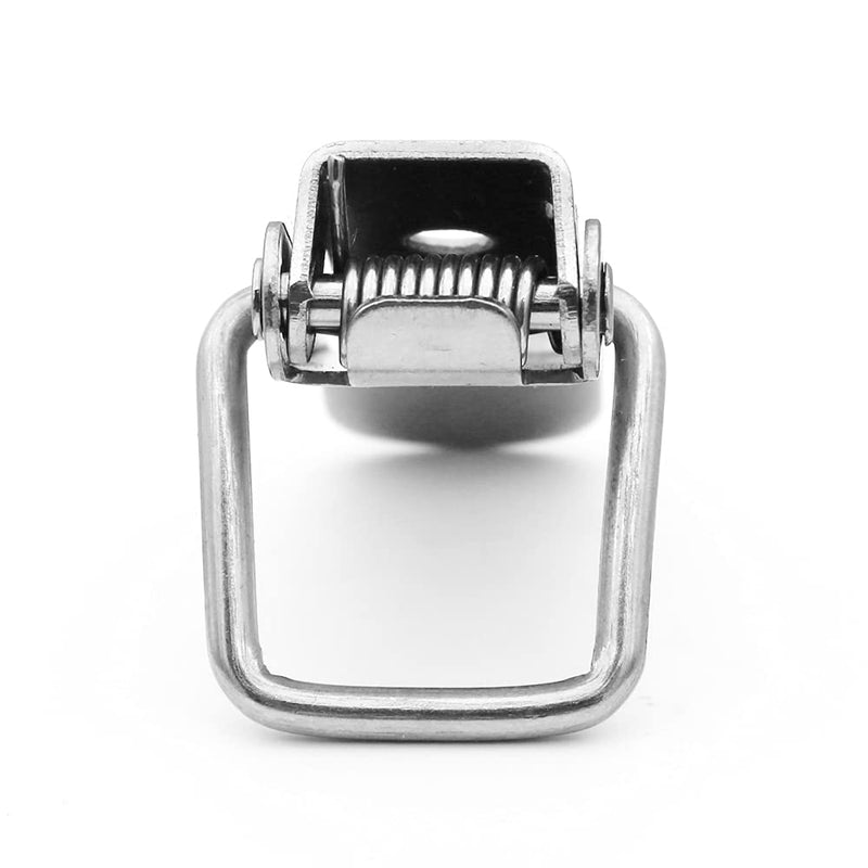 Latch, Stainless Steel Spring Loaded Toggle Latch, Silver Catch Hasp Clamp Clip Lock with High Quality 304 Stainless Steel Screws for Cabinet, Wooden Case, Box, Chest(4 Pack)