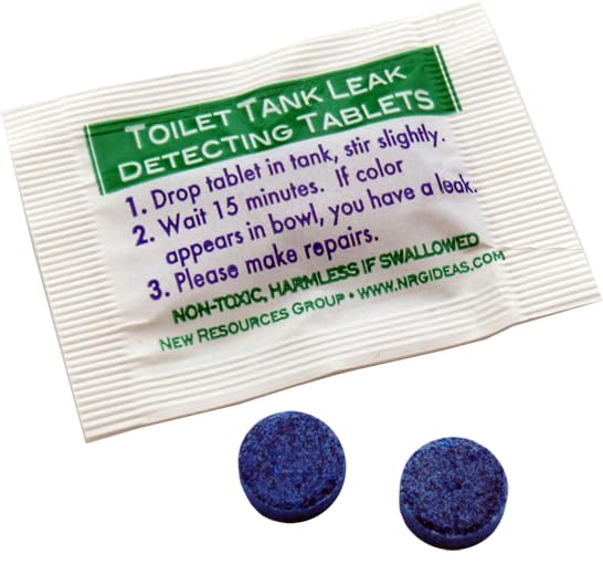 Toilet Leak Detection Dye Tablets (Detect Silent Leaks) Blue 20 Pack