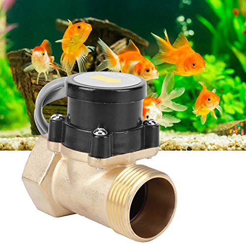 Water Pump Flow Sensor, HT30 11 110V G1" Thread Water Flow Sensor Switch Brass Electronic Pressure Automatic Control Switch for Booster Pump,Control Switch