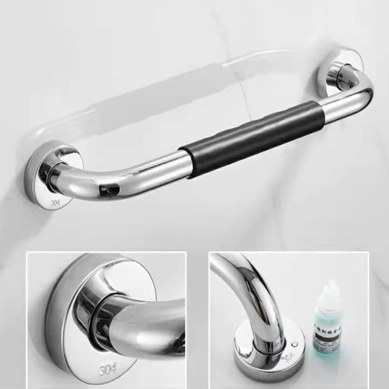 24 Inch Anti Slip Shower Grab Bar Handle, Hoopever Stainless Steel Chrome Bathroom Balance Bar, Safety Hand Rail Support, Handicap Elderly Injury Senior Assist Bath Handle, 1.25 Inch Diameter