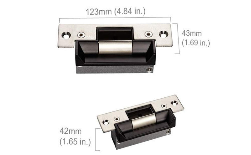 MENGQI-CONTROL Failure Secure ANSI Standard Heavy Duty Electric Strike Lock for North American Door 1000kg Holding Force for Wooden Metal PVC Door