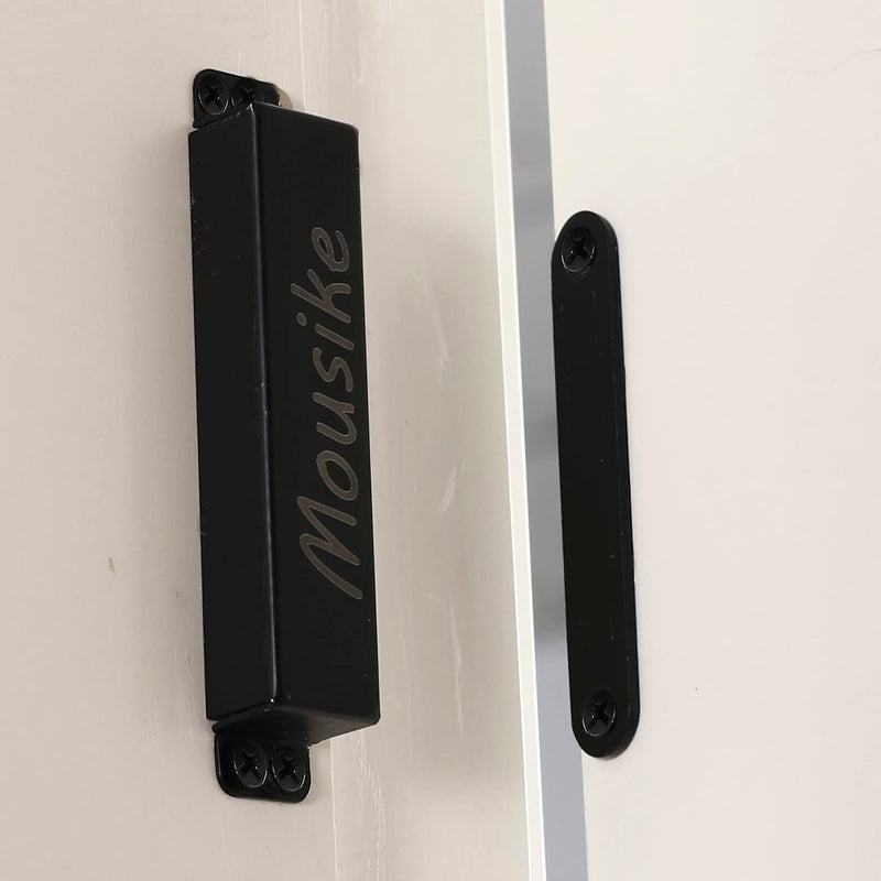 Mousike Magnetic Door Catch Heavy Duty 90lb Door Magnets with Strong Magnetic for Kitchen Cupboard Wardrobe Closet Cabinet Door Drawer Latch (Black 2 Pack) 2Pack Black