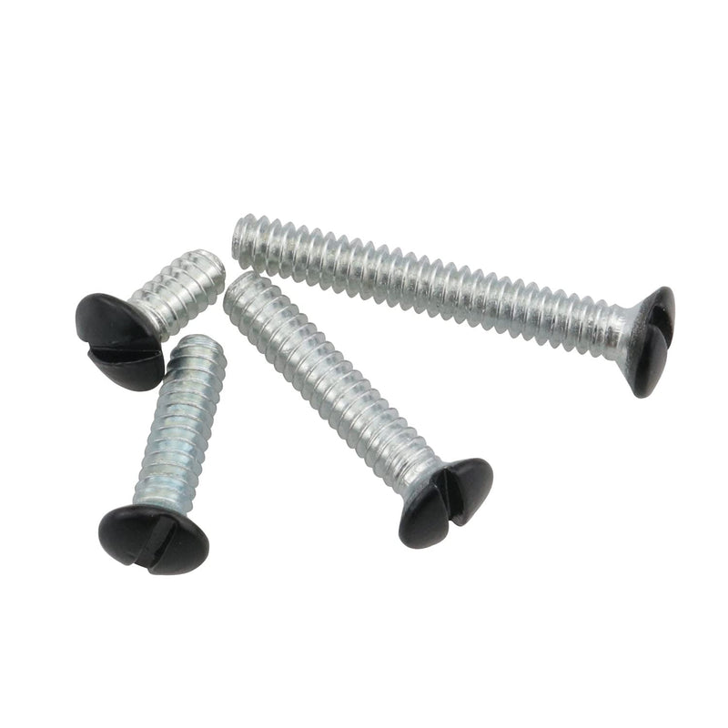 120pc Wall Plate Screws #6-32 Thread Black Screws for Wall Light Switch Panels 4 Lengths (30pc 3/8 Inch + 9/16 Inch + 3/4 Inch + 1 Inch)