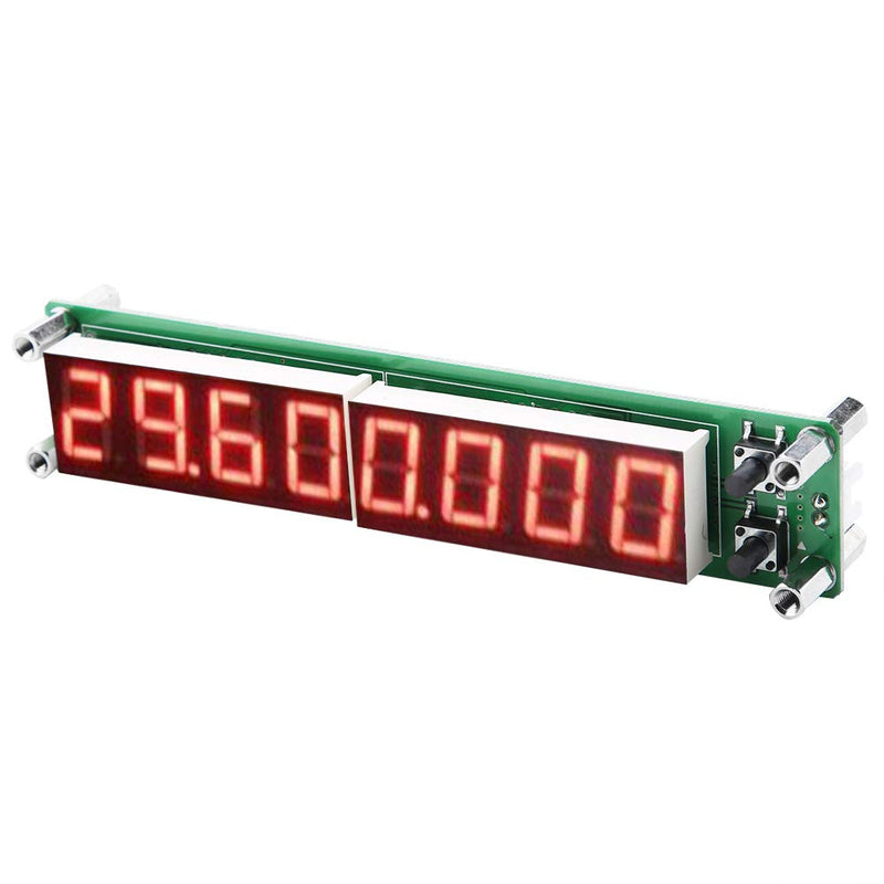 Walfront 8LED H RF Frequency Counter Cymometer Tester Module 0.1 to 1000MHz (Backlit Font red) Backlit Font Red