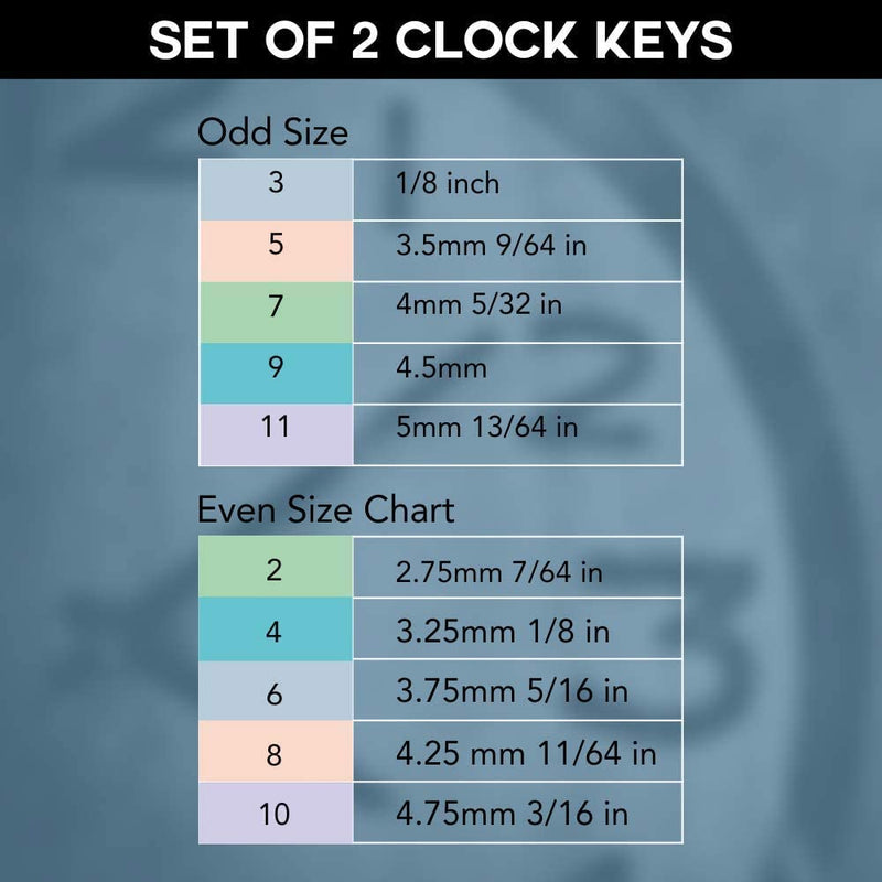 Brass Blessing : Master Key for All Ship Clock - Brass - Total 10 Prong in Two Piece Even/Odd (5025)