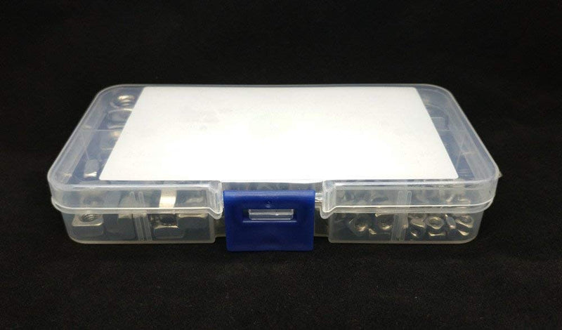 170Pcs Metric 304 Stainless Steel Square Nuts Assortment Kit, for M3 M4 M5 M6 M8 M10 Screws Bolt