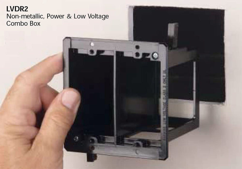 iMBAPrice IMBA-LVDR2-1 (2-Gang) Cut-in Combo Electrical Power and Low-Voltage/Old Work Box for Existing Construction, 1-Pack