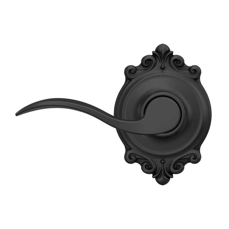 SCHLAGE Trim with SCHLAGE Hall and Closet Lever, Matte Black (F10 ACC 622 BRK)