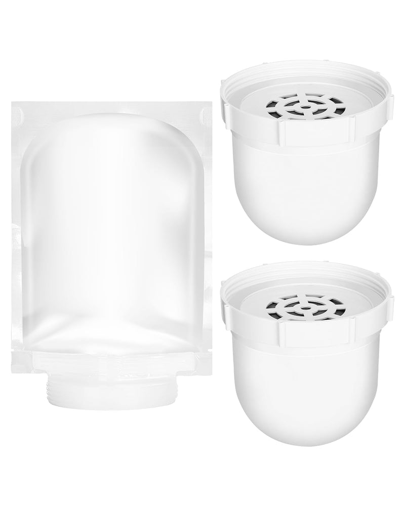 KEEPOW Filtered Replacement Filter Compatible with Clearly Filtered Water Filter Pitcher with Primer Bag, Last Up to 4 Months or 100 Gallons, 2 Pack 2+1 Pack
