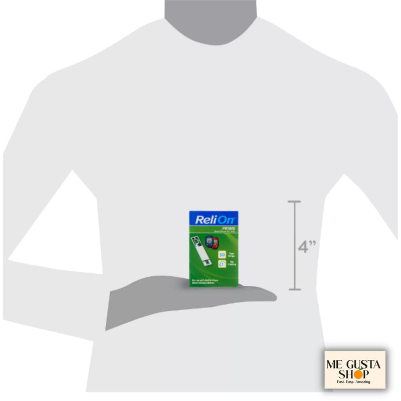 ReliOn Prime Blood Glucose Test Strips, 50 Count + me Gusta Sticker