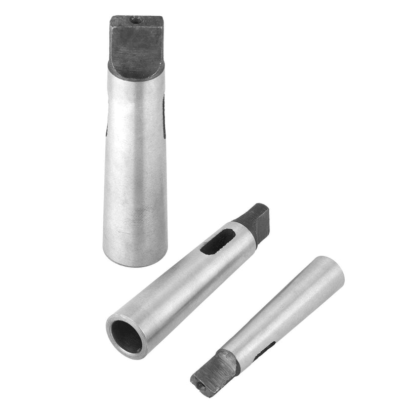 Taper Sleeve Taper Adapter, 3pcs Drill Tapers Chuck Shank Sleeve MT1- MT2 MT2- MT3 TMT3- MT4 Morse Taper Drill Sleeve Reducing for MT Shank Taper Shank Drills