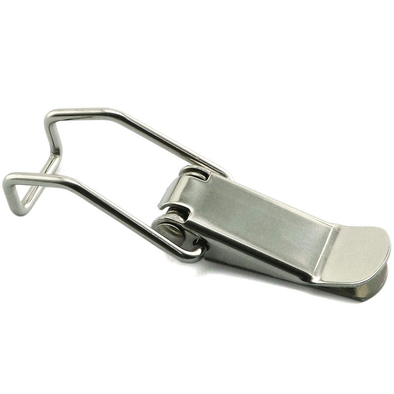 HJ Garden 4pcs Spring Loaded Toggle Latch Hasp,304 Stainless Steel Box Cabinet Latch Catch Locks Hasps 73mm/2.88 in L115B-73mm