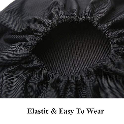 Jron 5 Pairs Premium Reusable Washable Shoe Cover Boot Covers for Contractors (5 Pairs | US 12-14 For Shoes/US 11-13 For Boots, Black) 5 Pairs | US 12-14 For Shoes / US 11-13 For Boots