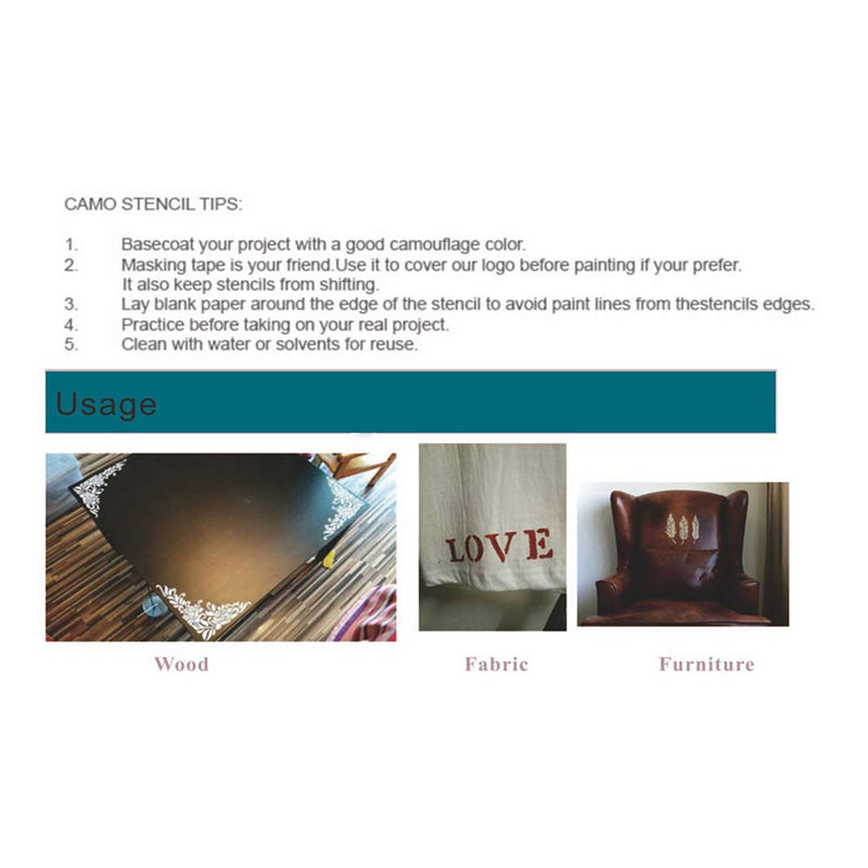 DIY Decorative Stencil Template for Painting on Walls Furniture Crafts