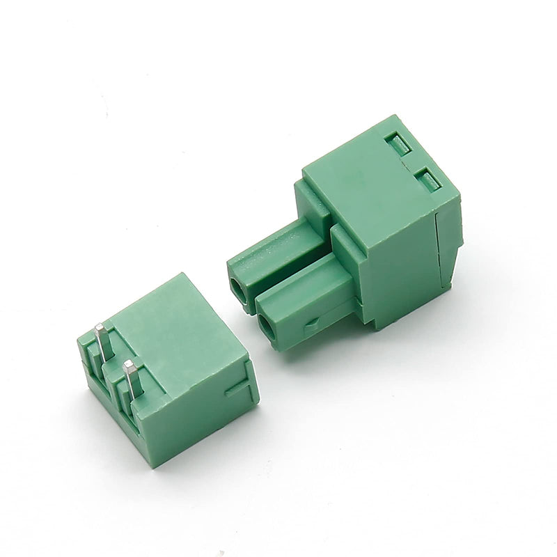 10Set 3.81mm Pitch Male Female 2-Pin PCB Screw Terminal Block Connector Plug KF2EDGK - Green, 300V 8A 2-Pin 3.81mm | 10Set