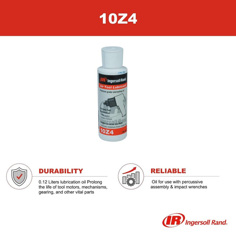 Ingersoll Rand Air Tool Oil, 4oz Bottle, SAE Grade 10W