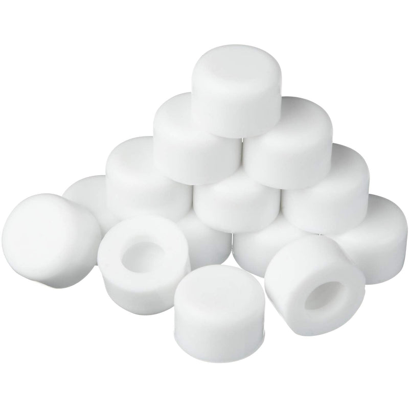 Outus 15 Pcs Rubber Door Stop Silicone Replacement Door Stop Caps Tips Bumpers for Wall and Floor Protection, Universal Size (White) White