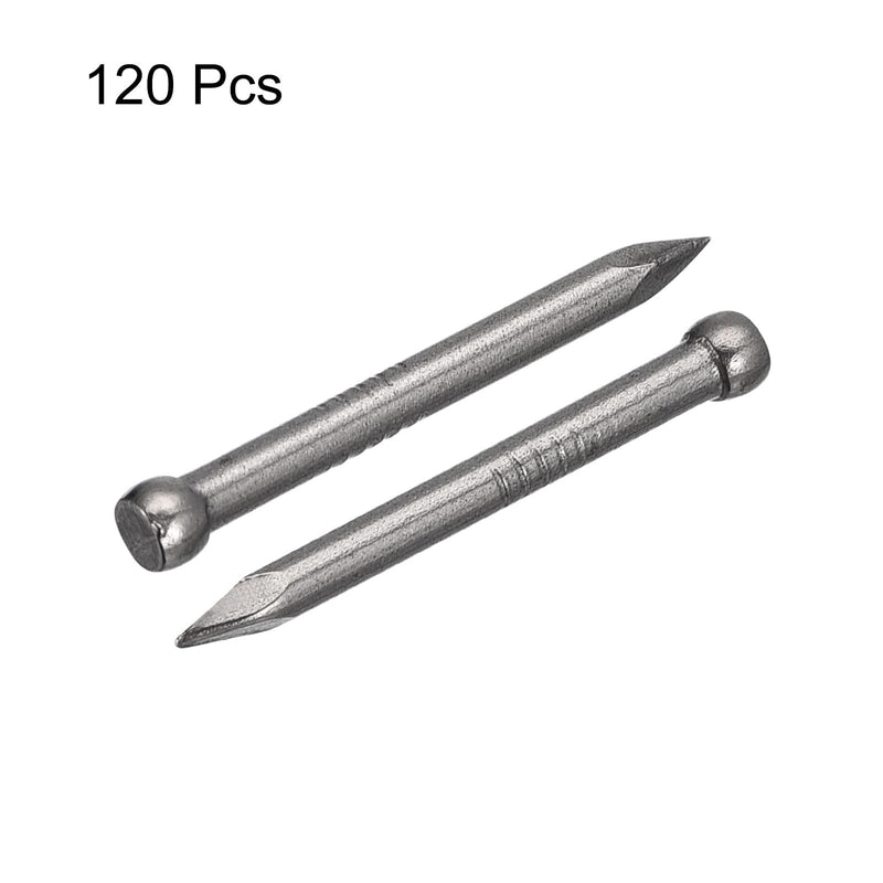 uxcell Finishing Nails 120pcs 25mm 1 Inch Hand-Drive Hardware Carbon Steel Nail Lost Head Nails