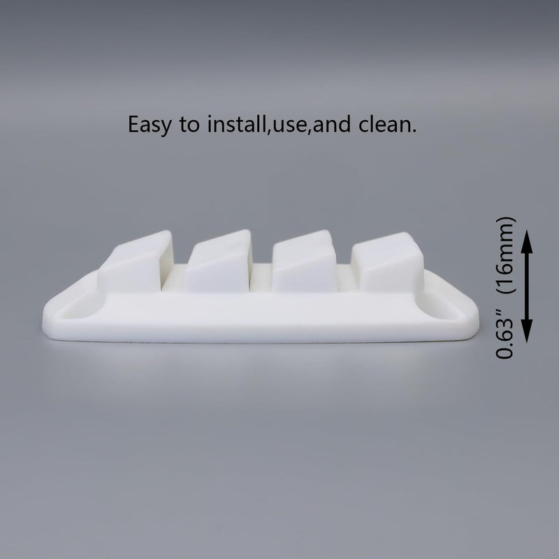 Marine Boat Nylon Louvered White Flush Thru Vent | Free Stainless Steel Screws(4 Pcs)