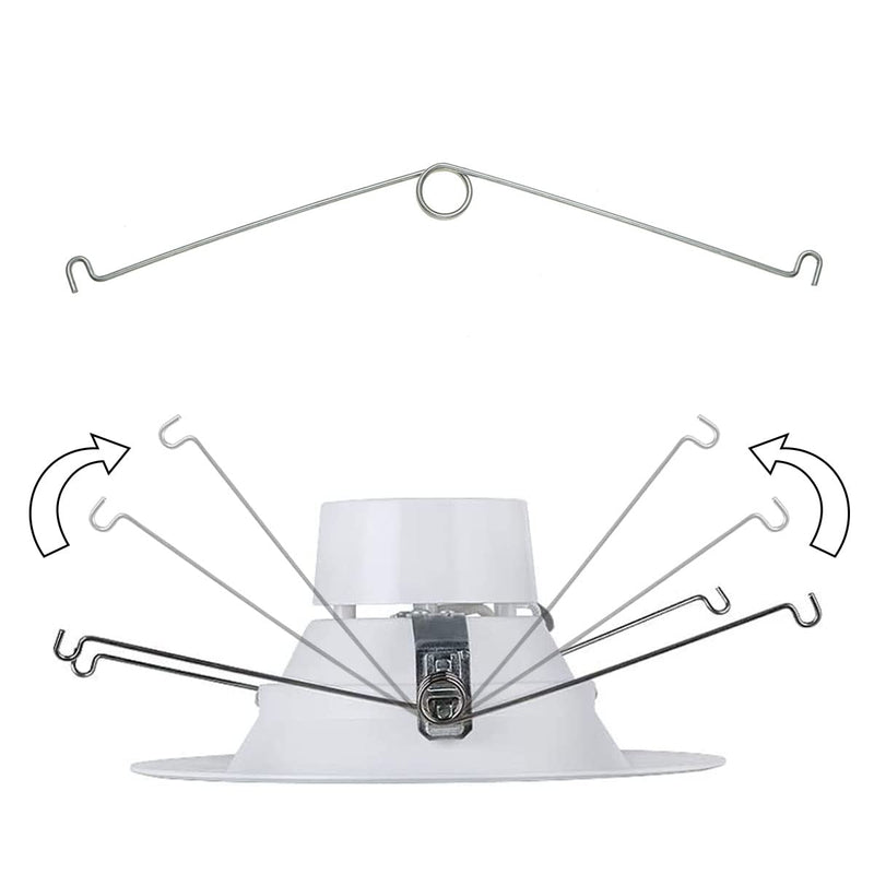 10pcs Metal Recessed Light Spring Clips Recessed Lighting Trims 7.9" Torsion Spring Recessed Lighting Accessories