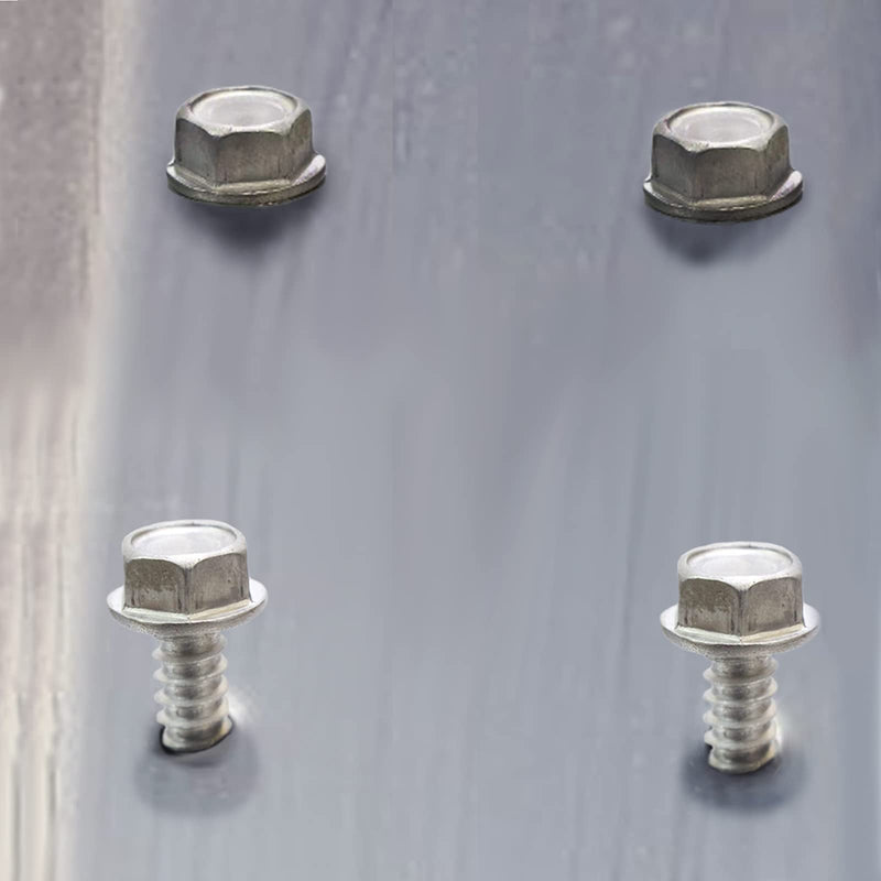 #10 x 1" Sheet Metal Screws 100PCS 410 Stainless Steel Hex Washer Head Fast Self Tapping Screws by SG TZH #10 x 1"