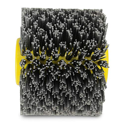 BHA Nylon Wire Brush Drum Rust Remover, 4.5" x 4" with 3/4" Quad Keyway