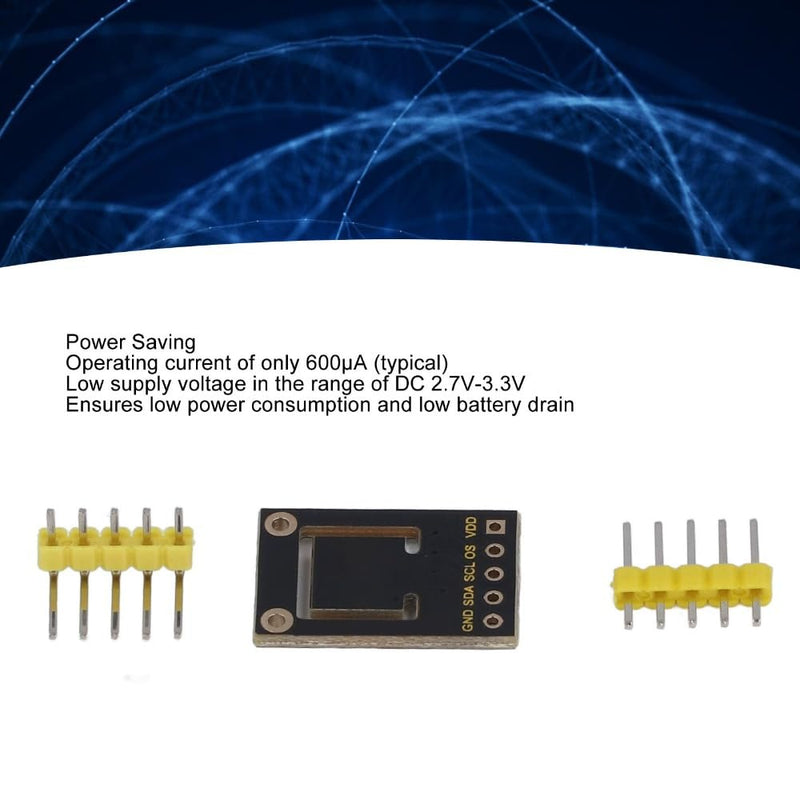 MAX30205 Temperature Sensor Module - 2.7‑3.3V High Accuracy 0.1°C I2C Interface for Body Temperature Monitoring and Wearable Health Devices