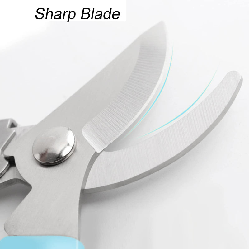 Curve Gardening Scissor with Sharp Stainless Steel Blade Garden Shears for Cutting Flowers Trimming Plants of Yard Florist Flower Rose Herb Hedge Bonsai and Fruits Picking (Pink Handle) Pink Handle