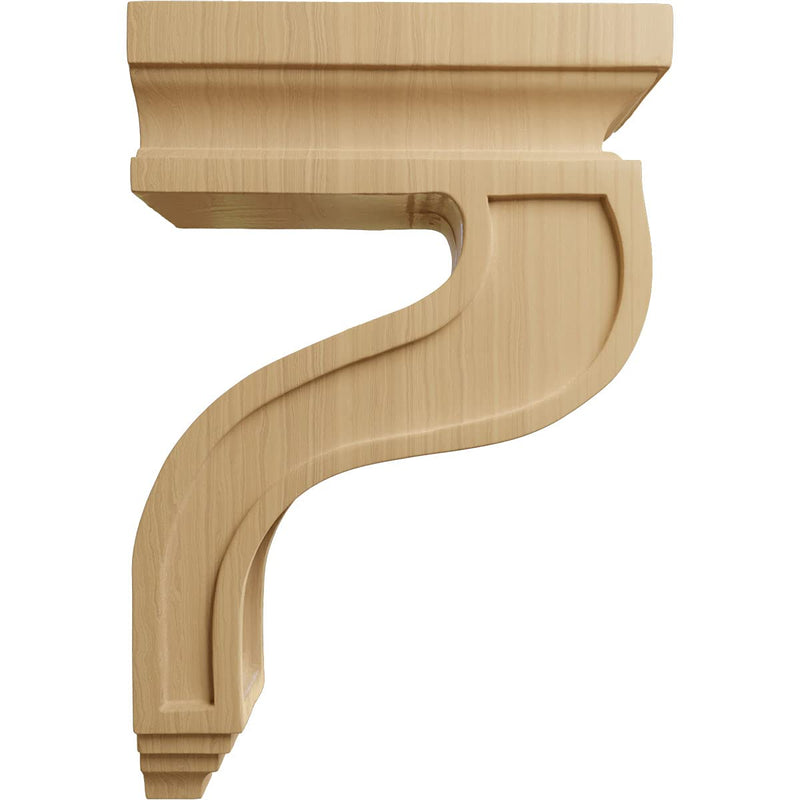 Ekena Millwork COR03X07X11HACH Hollow Back Wood Corbels, 3 1/2"W x 7 1/4"D x 11"H, Cherry