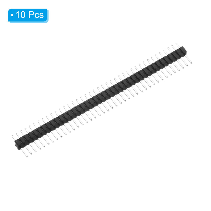 PATIKIL DIP Pin Header Single Row 40P 1.27mm Pitch Gold Plated for PCB Pack of 10